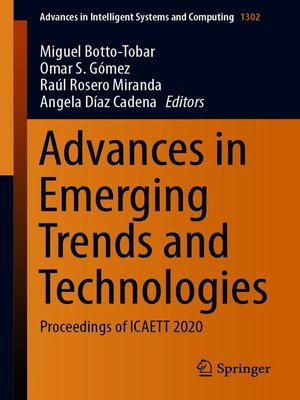 cover image of Advances in Emerging Trends and Technologies